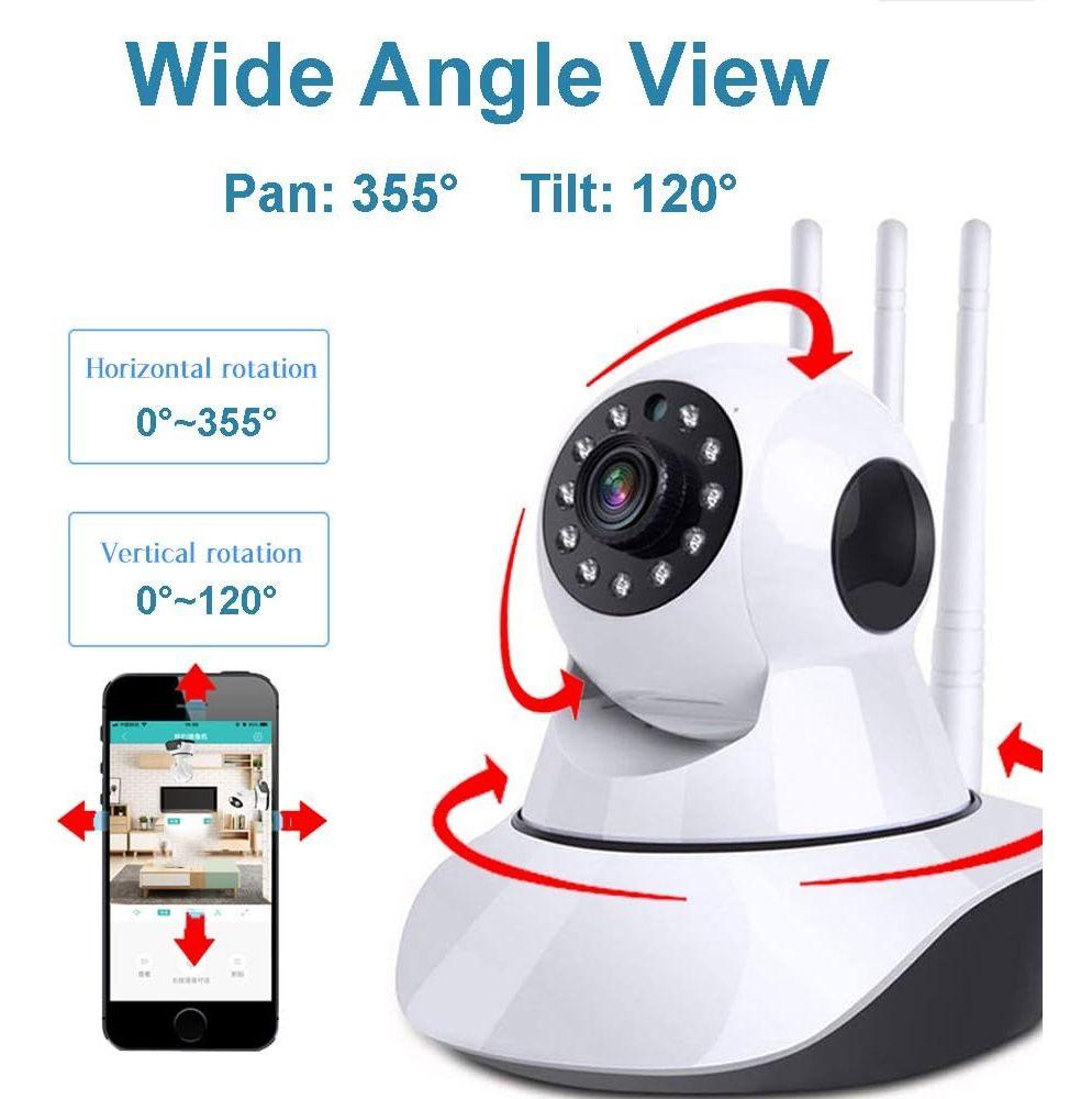 Camara Seguridad 360° HD Interior Escritorio Hogar Lau-3