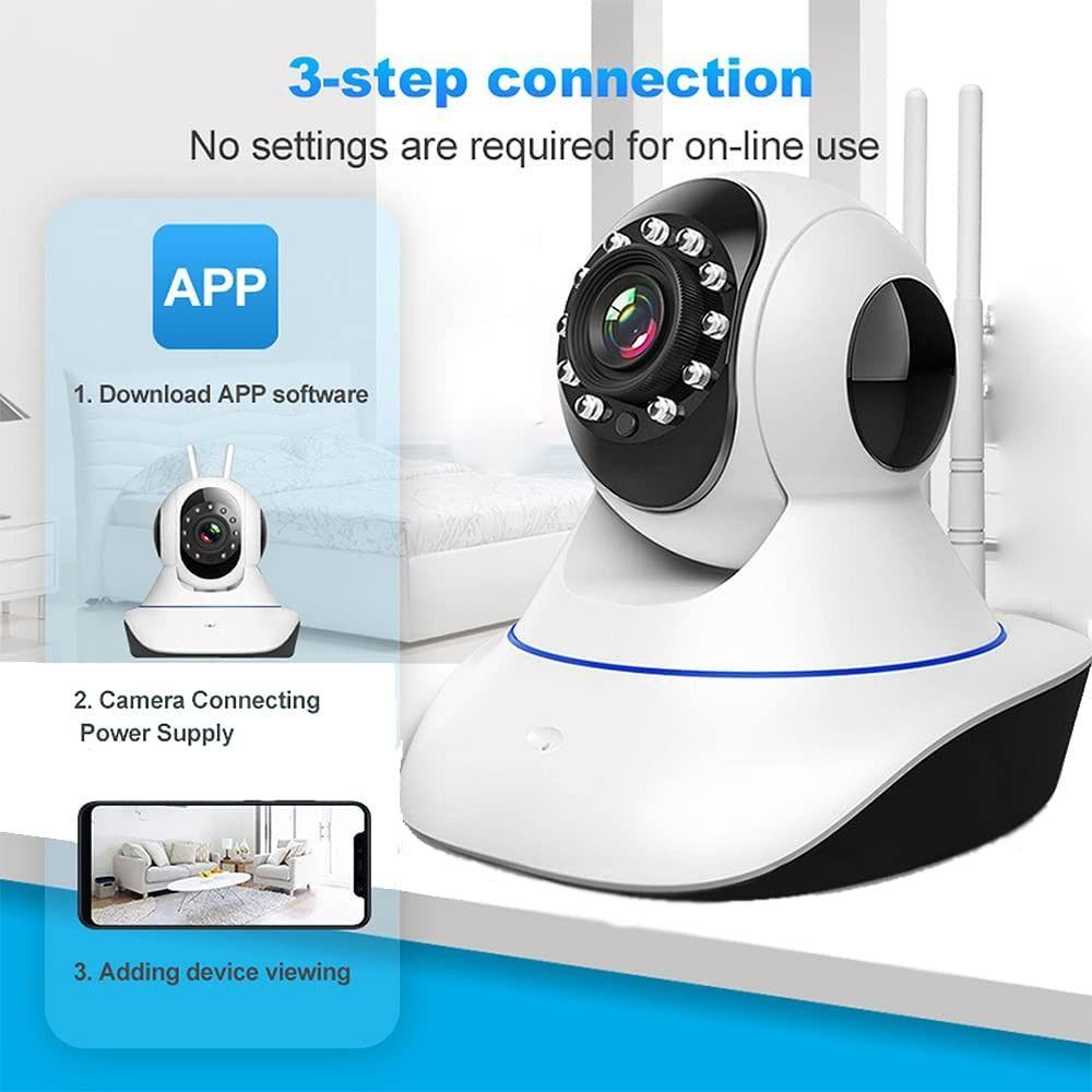 Camara Seguridad 360° HD Interior Escritorio Hogar Lau-8