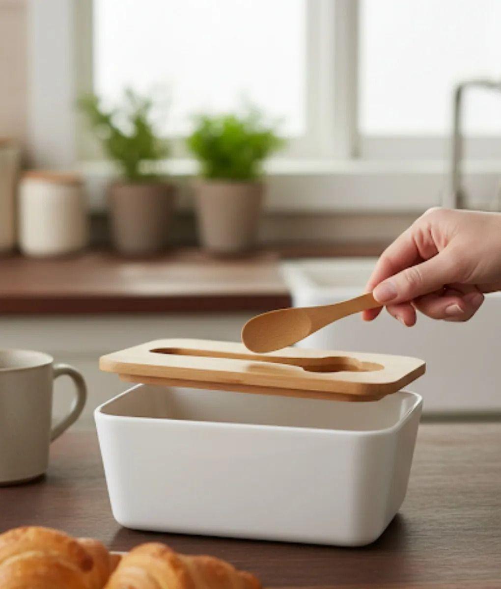 Mantequillera Contenedor Tapa Diseño Moderno Cocina Jhn-6