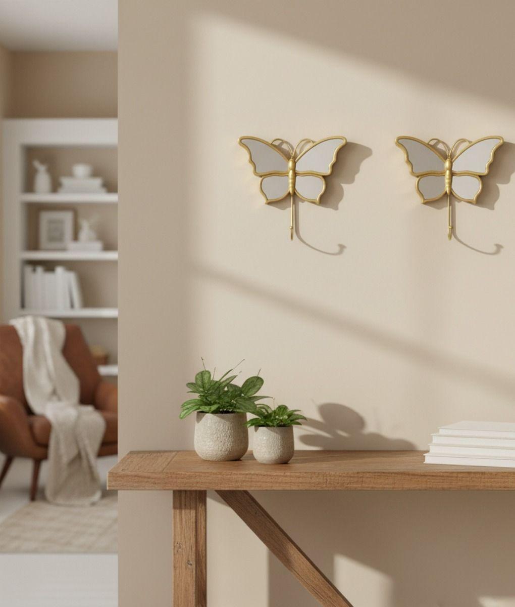 Set 3 Espejo Decorativo Mariposa Adorno Pared Hogar Jhn-6