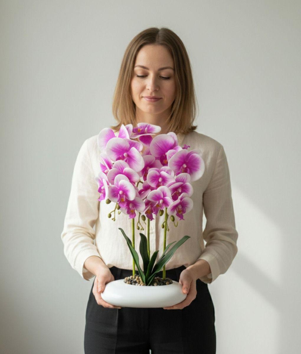 Planta Artificial Decorativa Adorno Floral Moderno Hogar Jhn-3