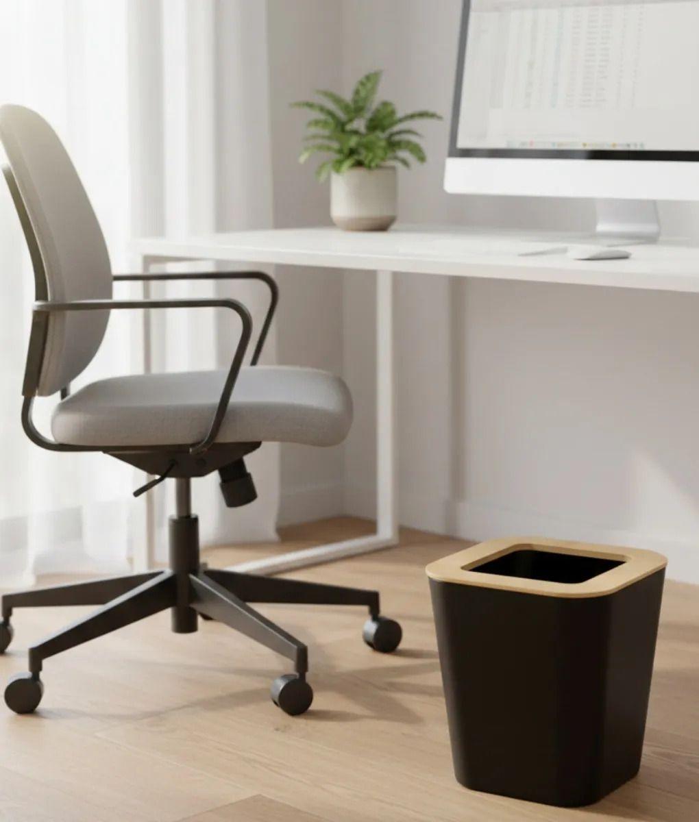 Basurero Papelera Diseño Contemporáneo Toque Natural Jhn-8