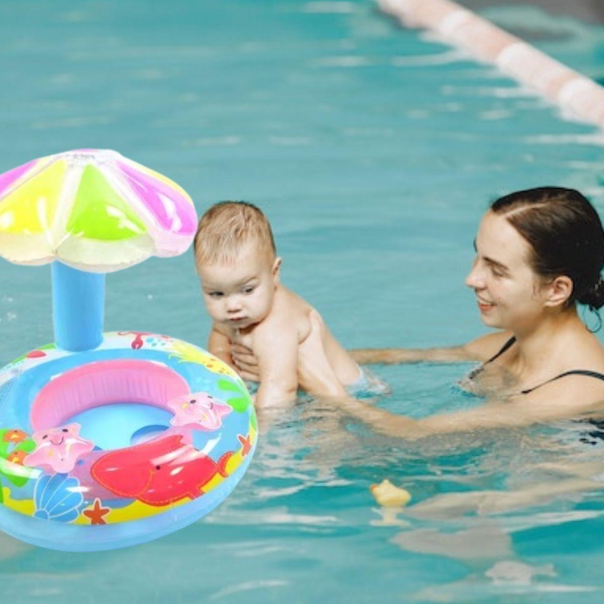 FLOTADOR INFLABLE FORMA DE HONGO PARA BEBE VERANO LAU-2