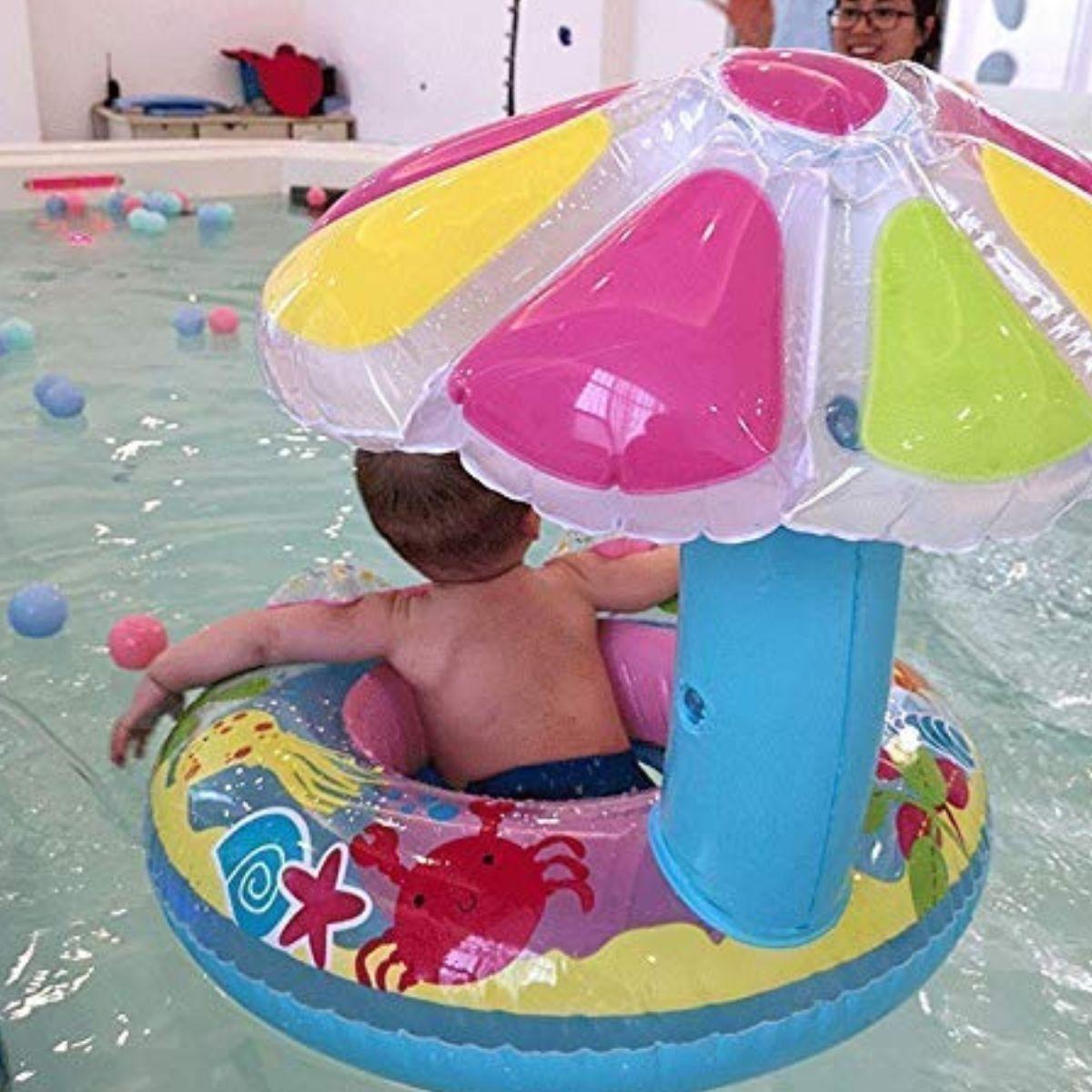 FLOTADOR INFLABLE FORMA DE HONGO PARA BEBE VERANO LAU-5