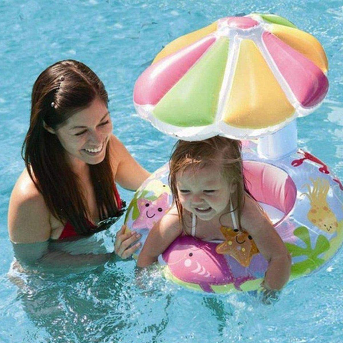 FLOTADOR INFLABLE FORMA DE HONGO PARA BEBE VERANO LAU-7