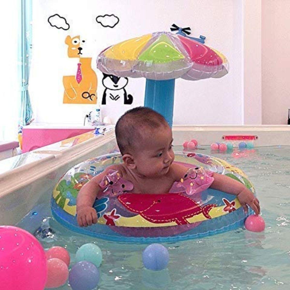 FLOTADOR INFLABLE FORMA DE HONGO PARA BEBE VERANO LAU-8