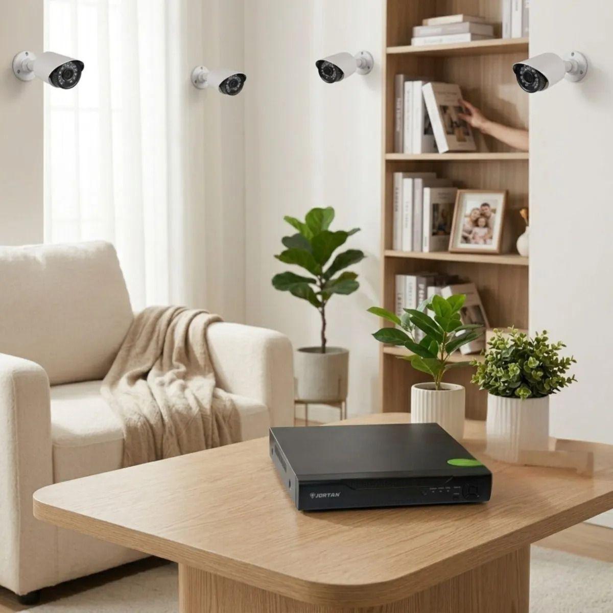 Kit 4 Cámaras Seguridad Visión Nocturna Monitoreo ALJ-5