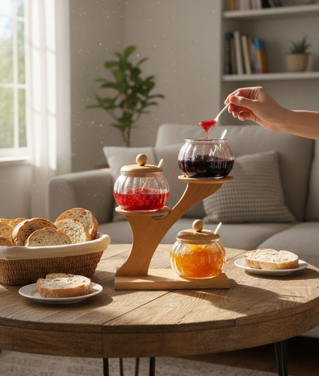 Juego Frasco Contenedor Escalonado Organizador Soporte Jhn-4