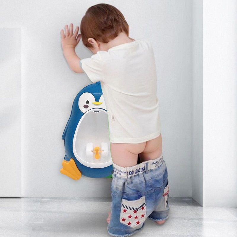 Urinario Portatil Forma Pingüino Entrenamiento Niños Lau-1
