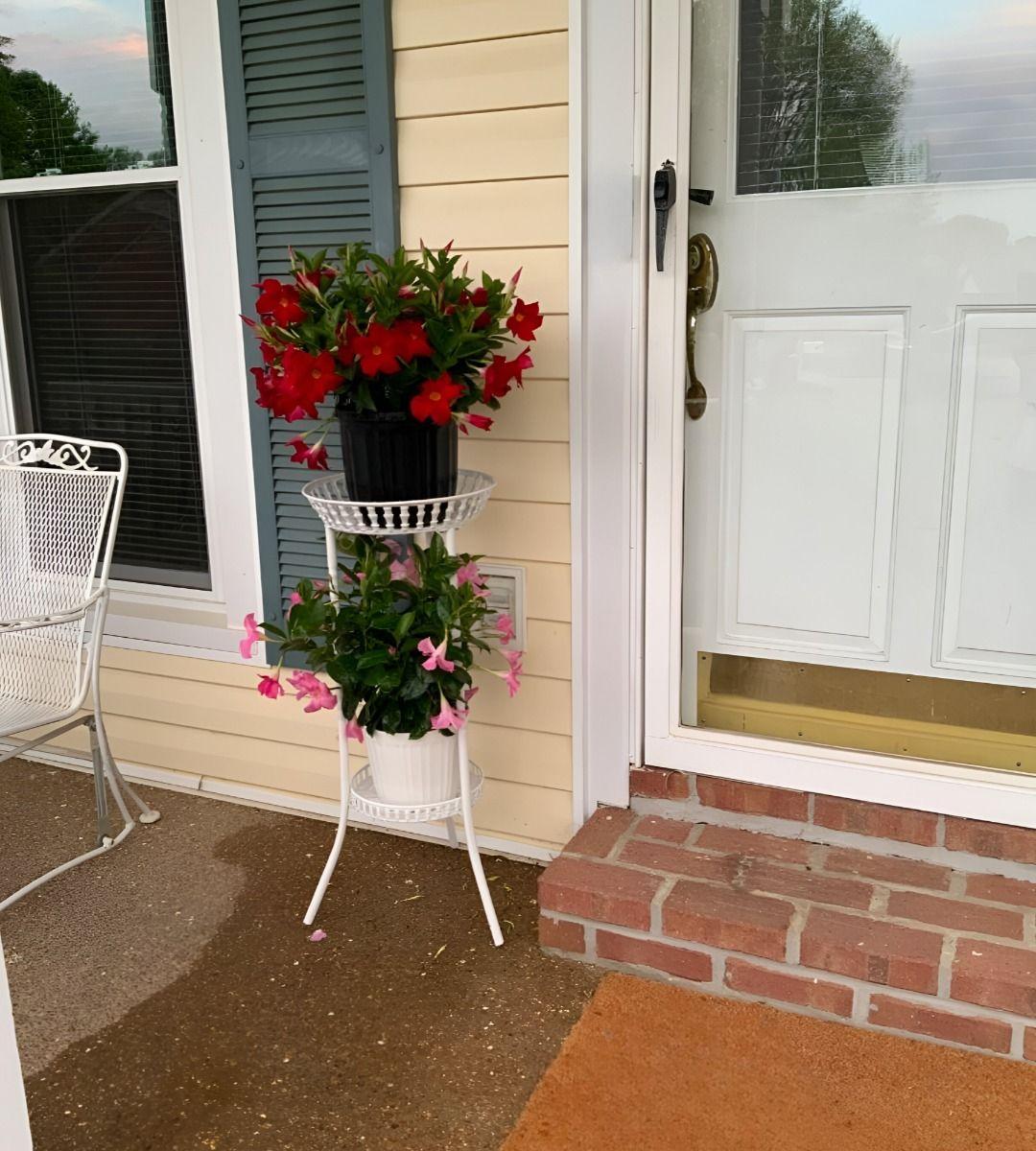 Porta Maceta Soporte Plantas 2 Niveles Exhibición Pie Jhn-3