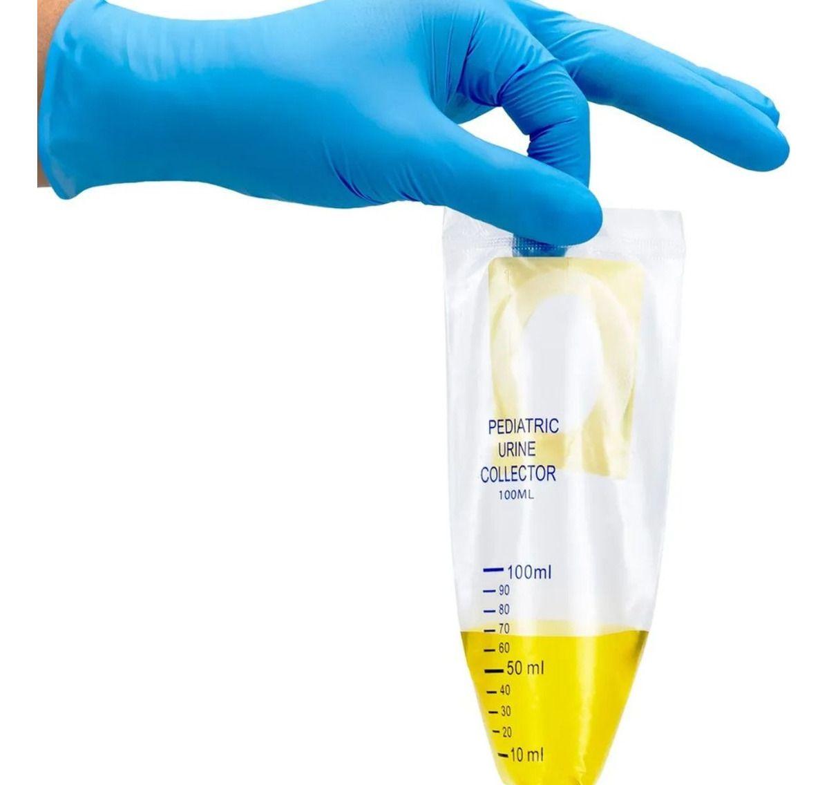 PACK 100 UNDS BOLSA RECOLECTOR ORINA PEDIATRICO 100ml LAU-1
