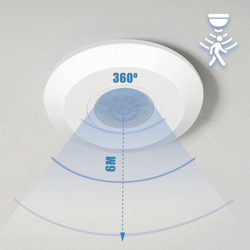 Luz Sensor Movimiento LED Infrarojo Angulo 360 Lau-4