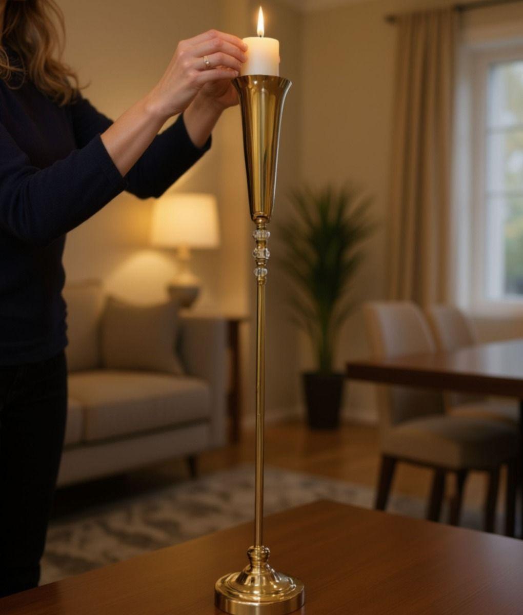 Centro Mesa Decorativo Candelabro Estilo Copa Adorno Jhn-4