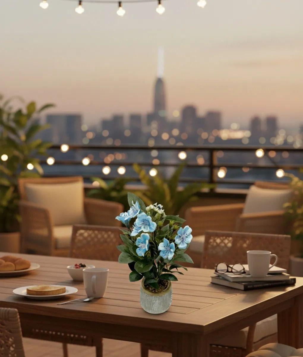 Planta Decorativa Artificial Estilo Floral Campiña Jhn-6