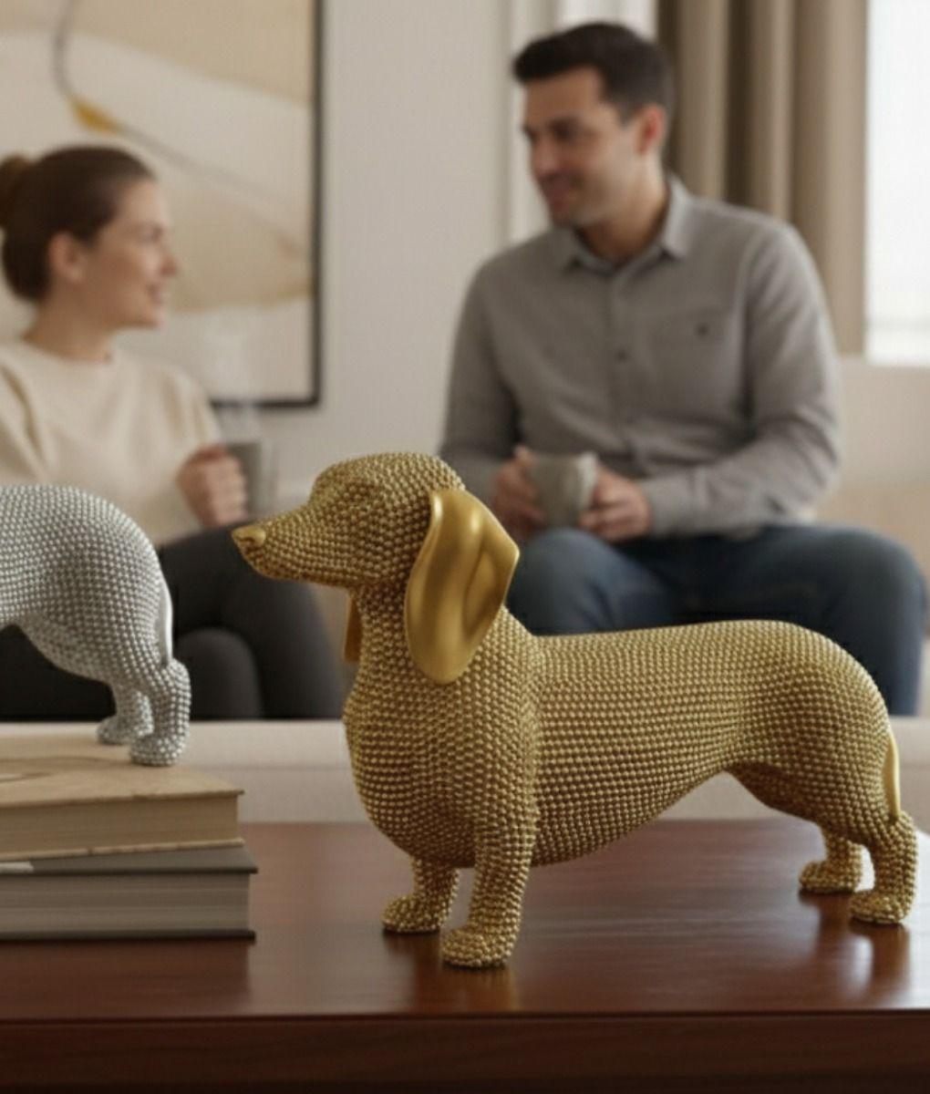 Estatura Figura Perro Salchicha Encanto Canino Adorno Jhn-2