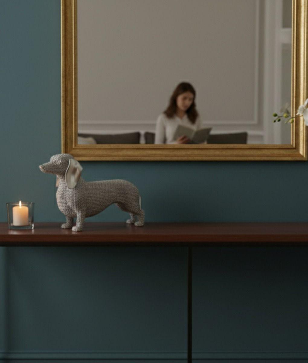 Estatura Figura Perro Salchicha Encanto Canino Adorno Jhn-3