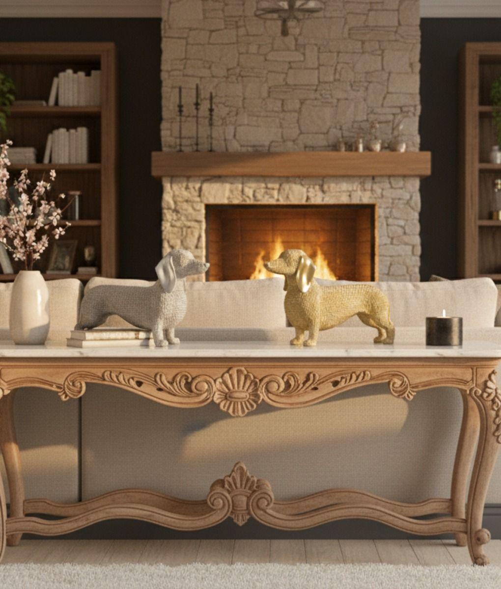 Estatura Figura Perro Salchicha Encanto Canino Adorno Jhn-7