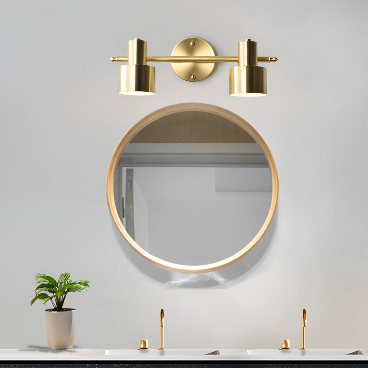 Lámpara Pared Techo Dorado 2 Luces LED Ajustable Jhn-5