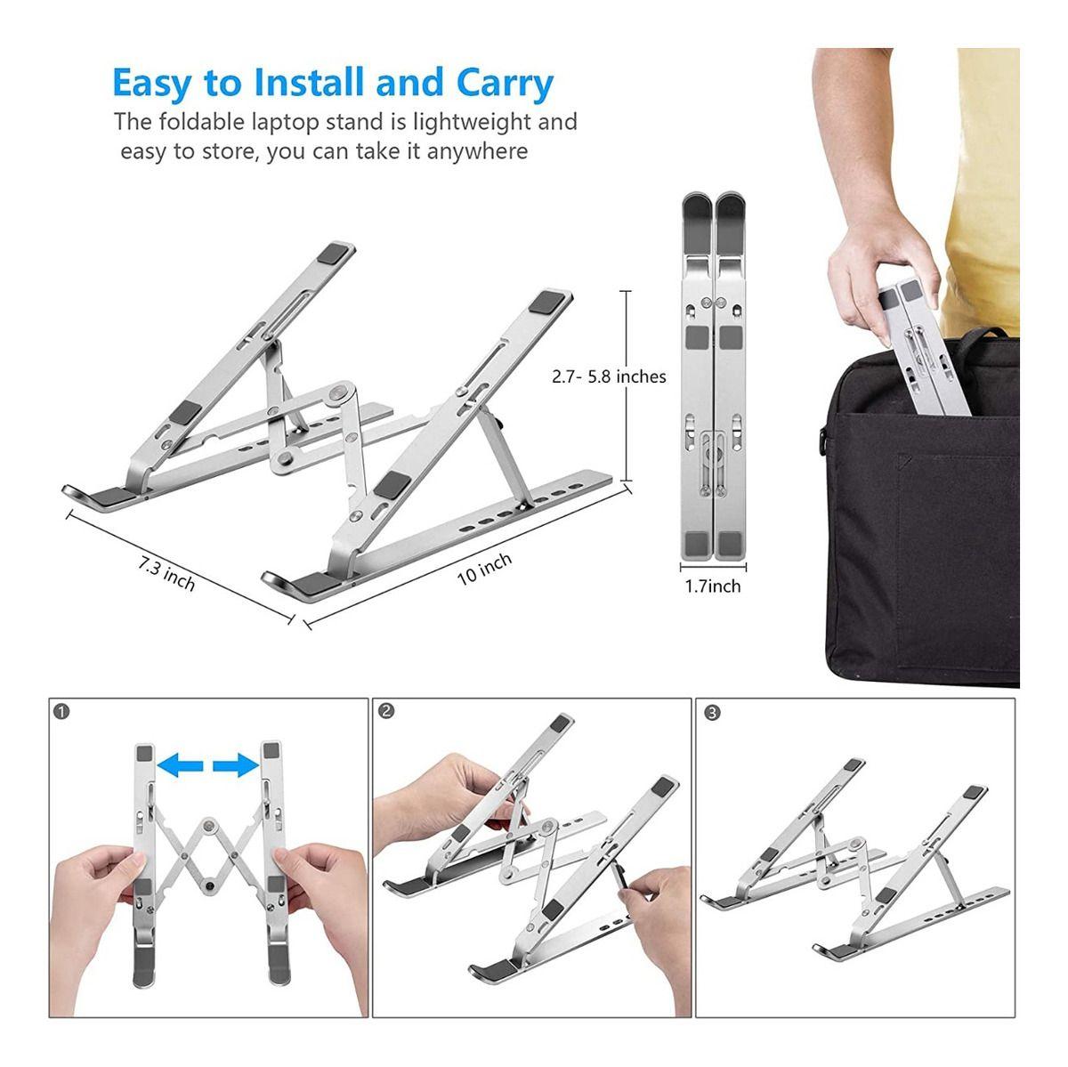 Soporte Laptop Ajustable Ergonomico Hogar Oficina Lau-4