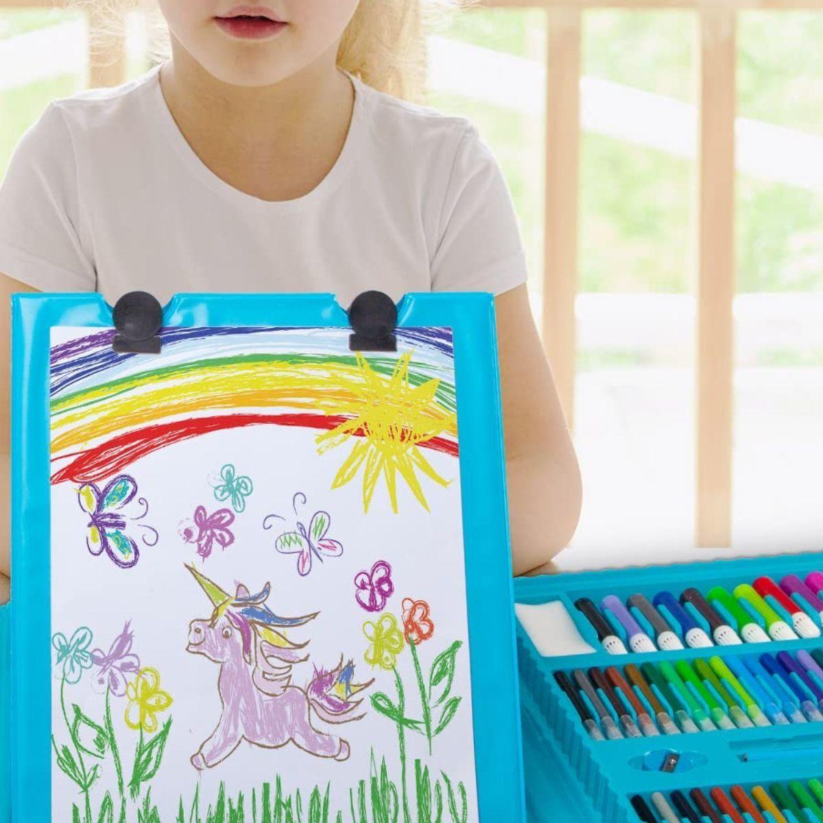 SET DE CRAYONES 208 PIEZAS ARTE ACUARELA COLORES NIÑOS LAU-2