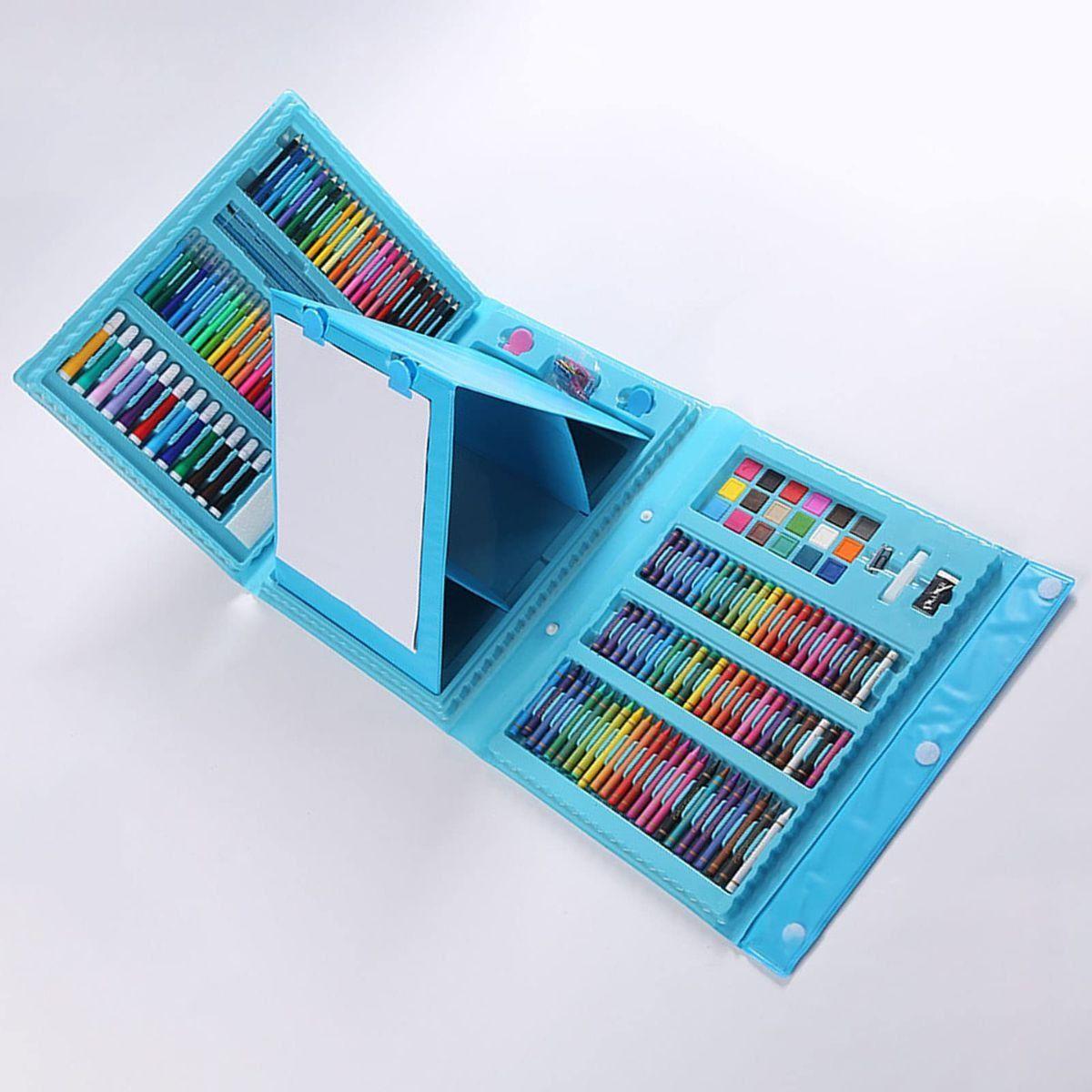 SET DE CRAYONES 208 PIEZAS ARTE ACUARELA COLORES NIÑOS LAU-3