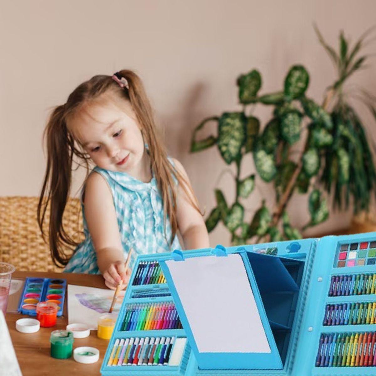 SET DE CRAYONES 208 PIEZAS ARTE ACUARELA COLORES NIÑOS LAU-8