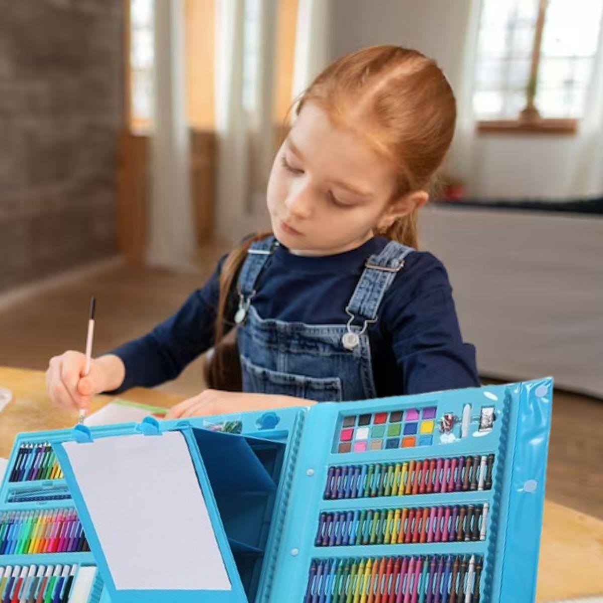SET DE CRAYONES 208 PIEZAS ARTE ACUARELA COLORES NIÑOS LAU-9