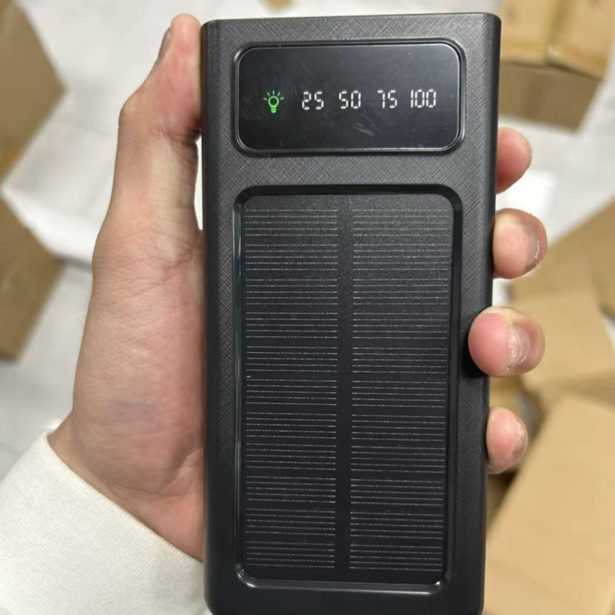 Cargador Portátil Solar Linterna LED Pantalla Digital Jhn-3