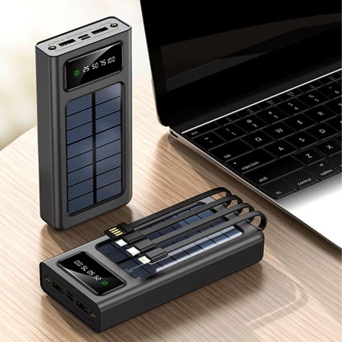 Cargador Portátil Solar Linterna LED Pantalla Digital Jhn-9