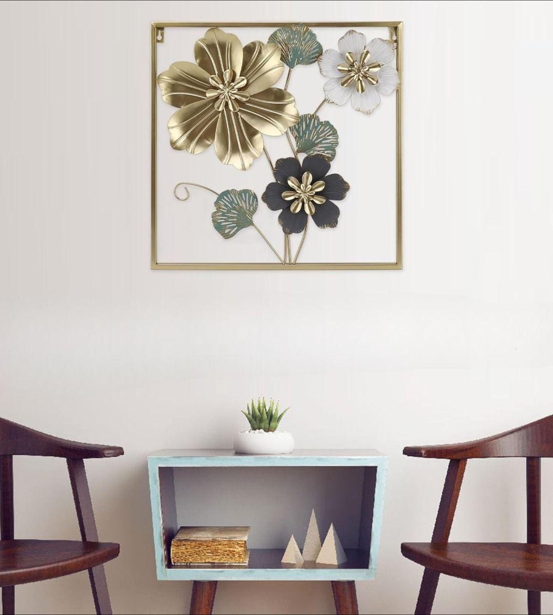 Cuadro Decorativo Pared Flores Escultura Realista Jhn-8