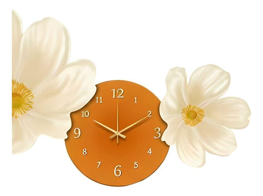 Reloj Pared Decorativo LED Diseño Floral 3D Hogar Jhn-2