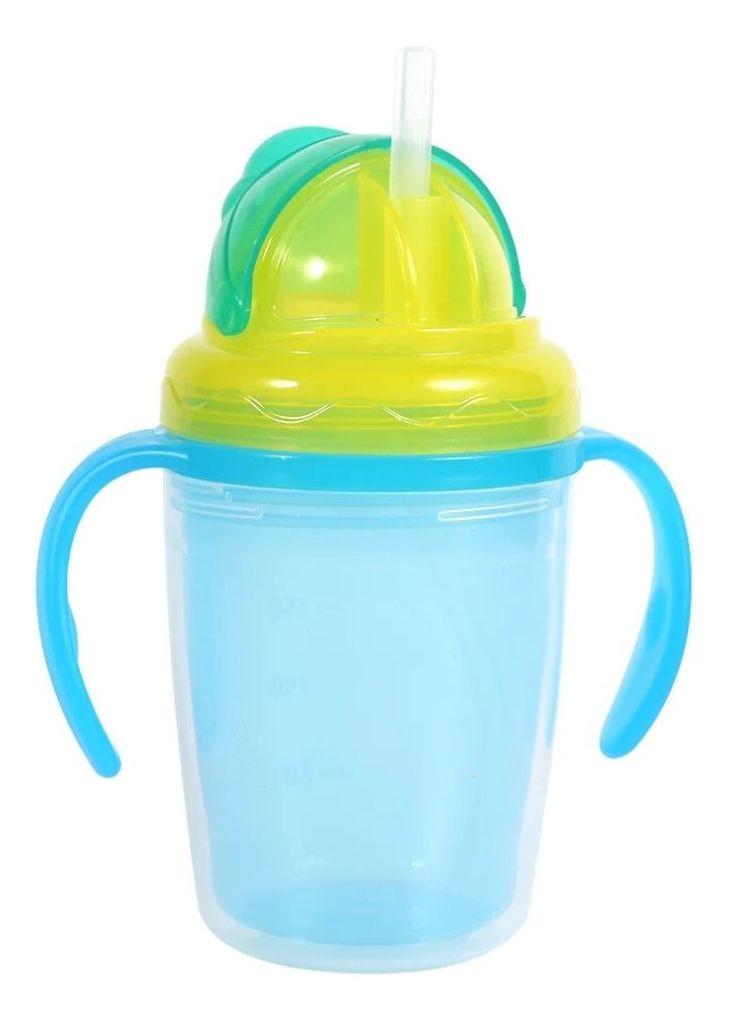 SET 2 VASOS CON ASA AGARRE ANTIDERRAME PAJILLA NIÑOS LAU-3