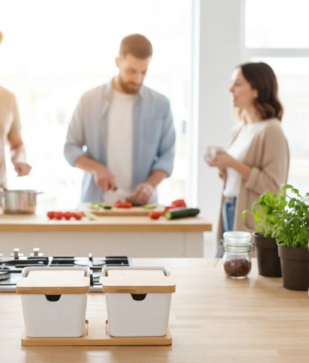 Set 2 Contenedores Diseño Minimalista Almacenamiento Jhn-4