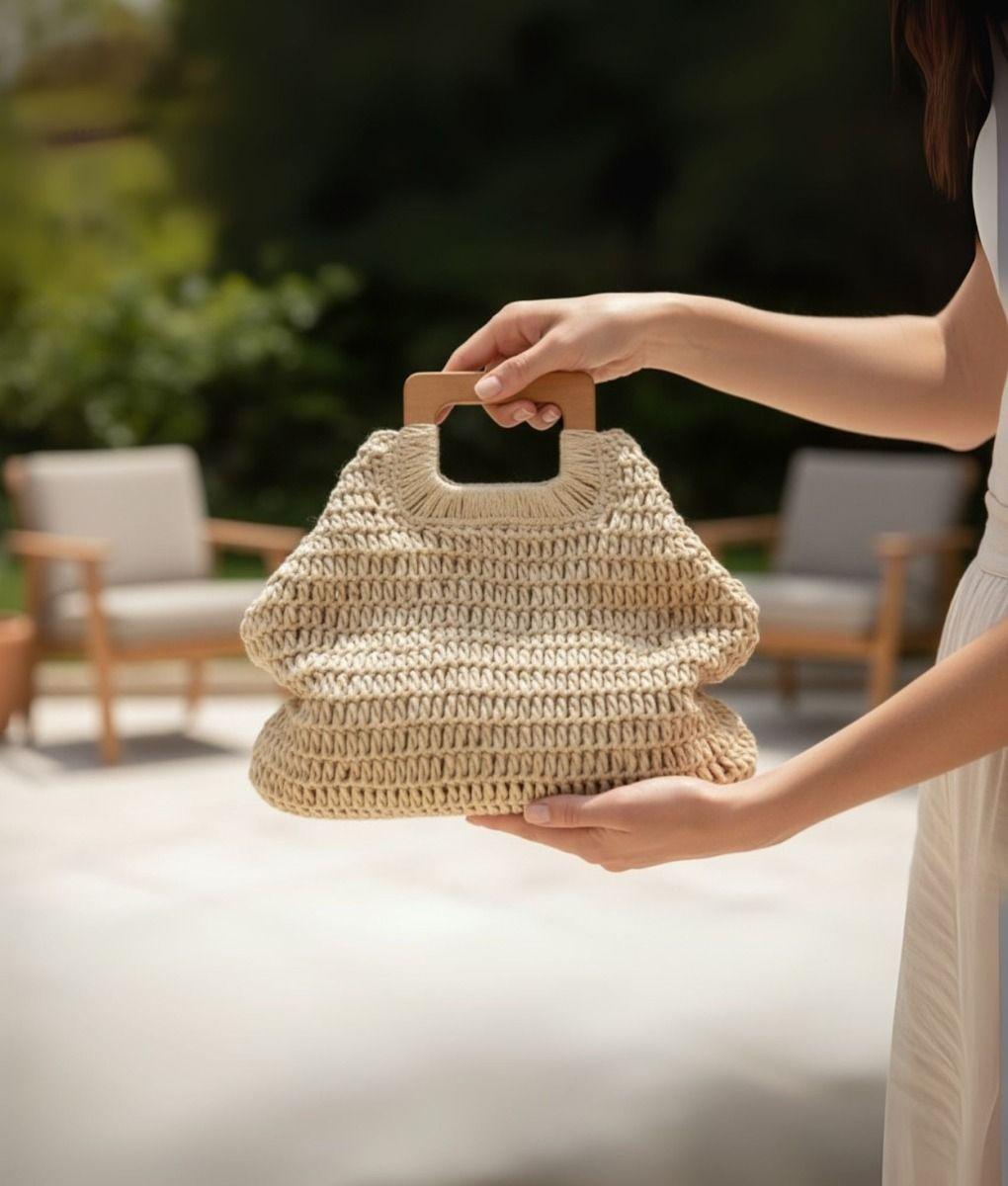 Cartera Tejida Bolso Diseño Moderno Minimalista Jhn-3