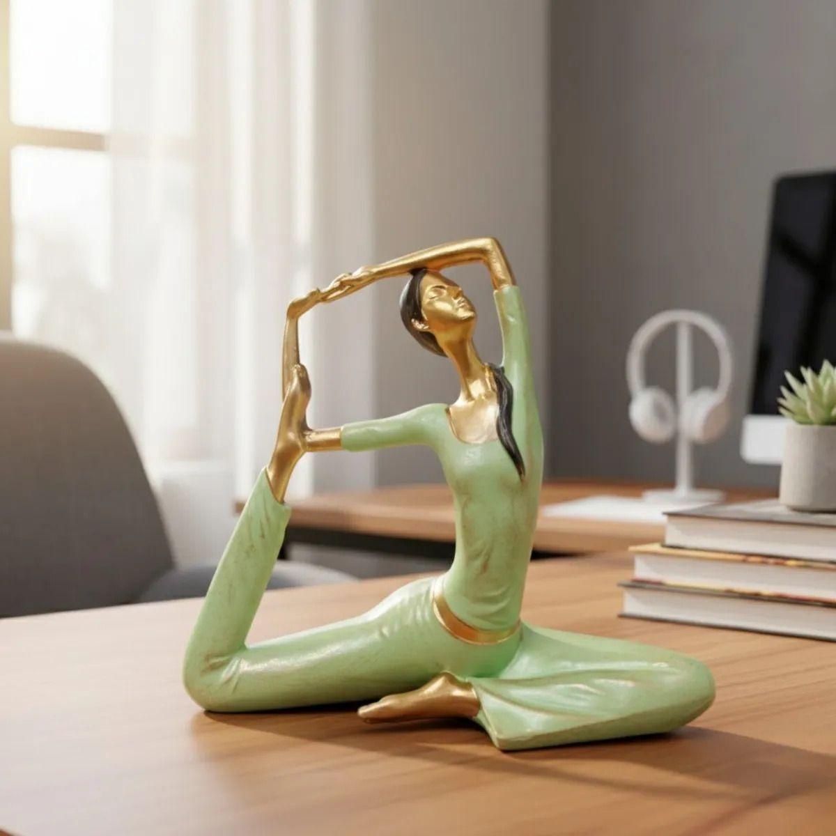 Figura Decorativa Yoga Meditación Armonía Centro Mesa AJ-7