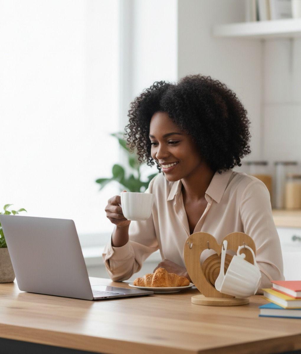 Set 2 Tazas Soporte Exhibición Decorativo Funcional Jhn-4