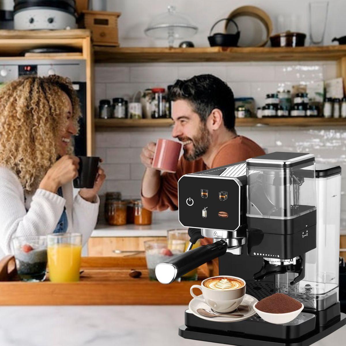 CAFETERA EXPRESO AUTOMATICA MOLINILLO ESPUMADOR LAU-9