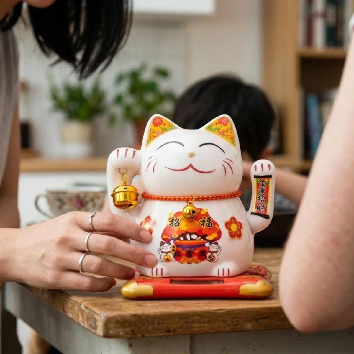 Set 4 Gatos Suerte Maneki Neko Prosperidad Negocios ALJ-3