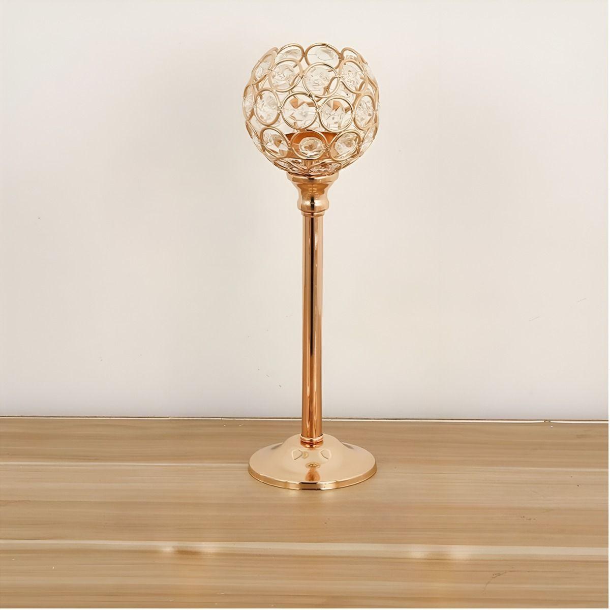 Candelabro Cristal Soporte Centro Mesa Elegante 27cm Jhn-4