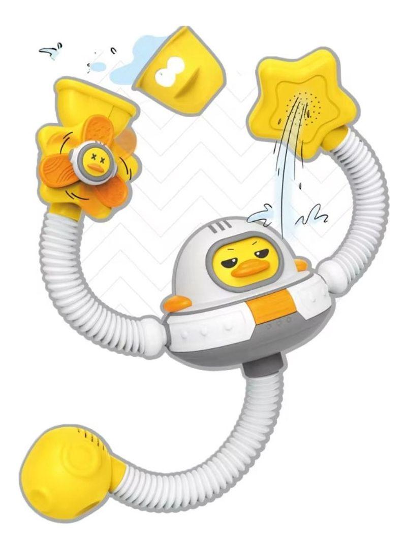 JUGUETE REGADERA BAÑO DE PATO ASTRONAUTA DIVERTIDA BEBE LAU-0