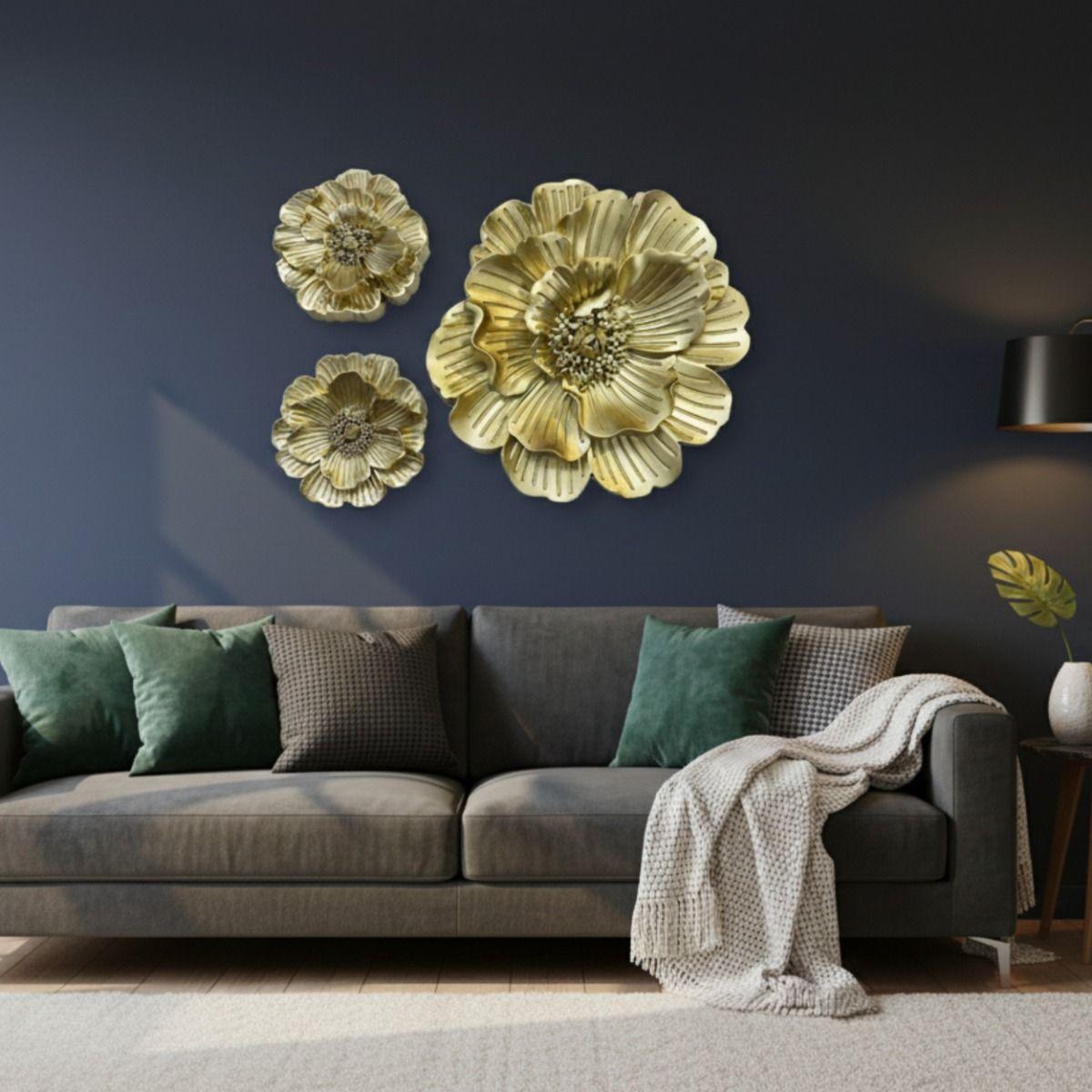 Set 3 Pza Figura Decorativa Arte Mural Flora Primaveral Jhn-7