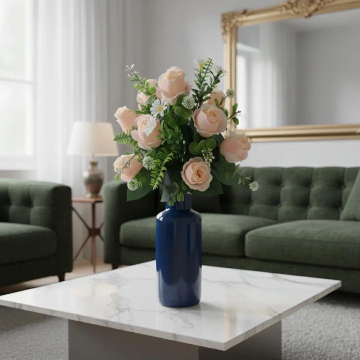 Set 2 Ramo Floral Artificial Ornamental Rosas Adorno Jhn-5