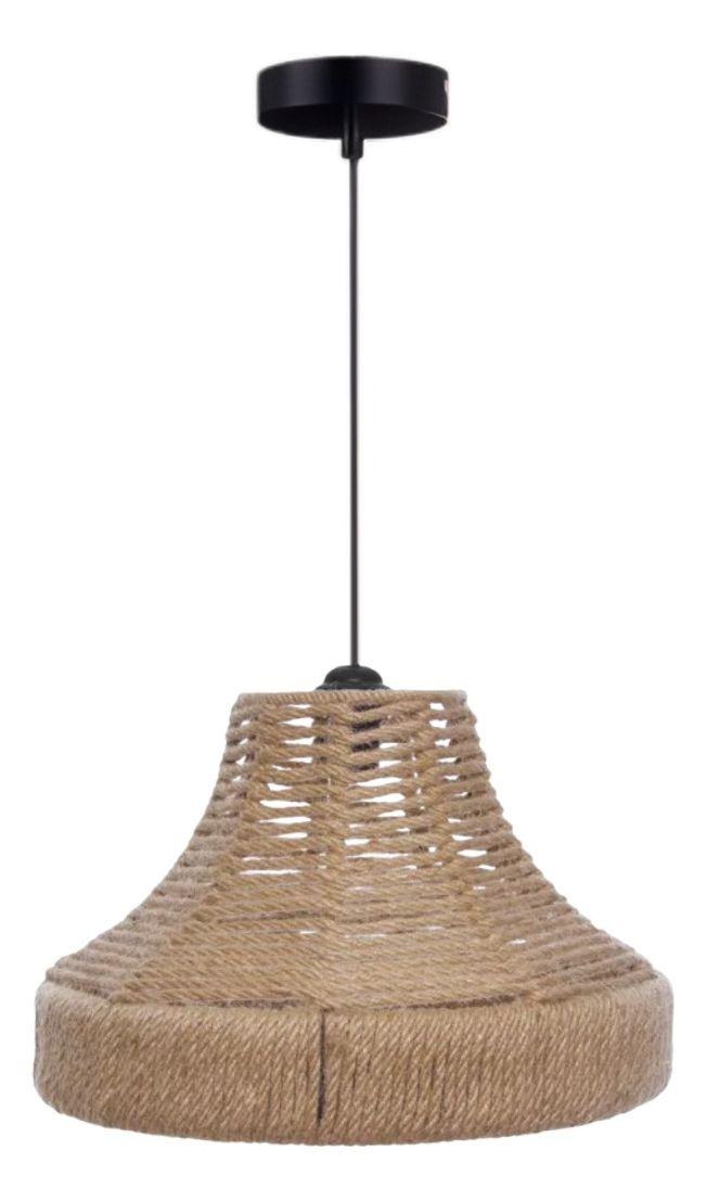 Lámpara Colgante Techo Fibra Natural Elegante Decoración Jhn-1