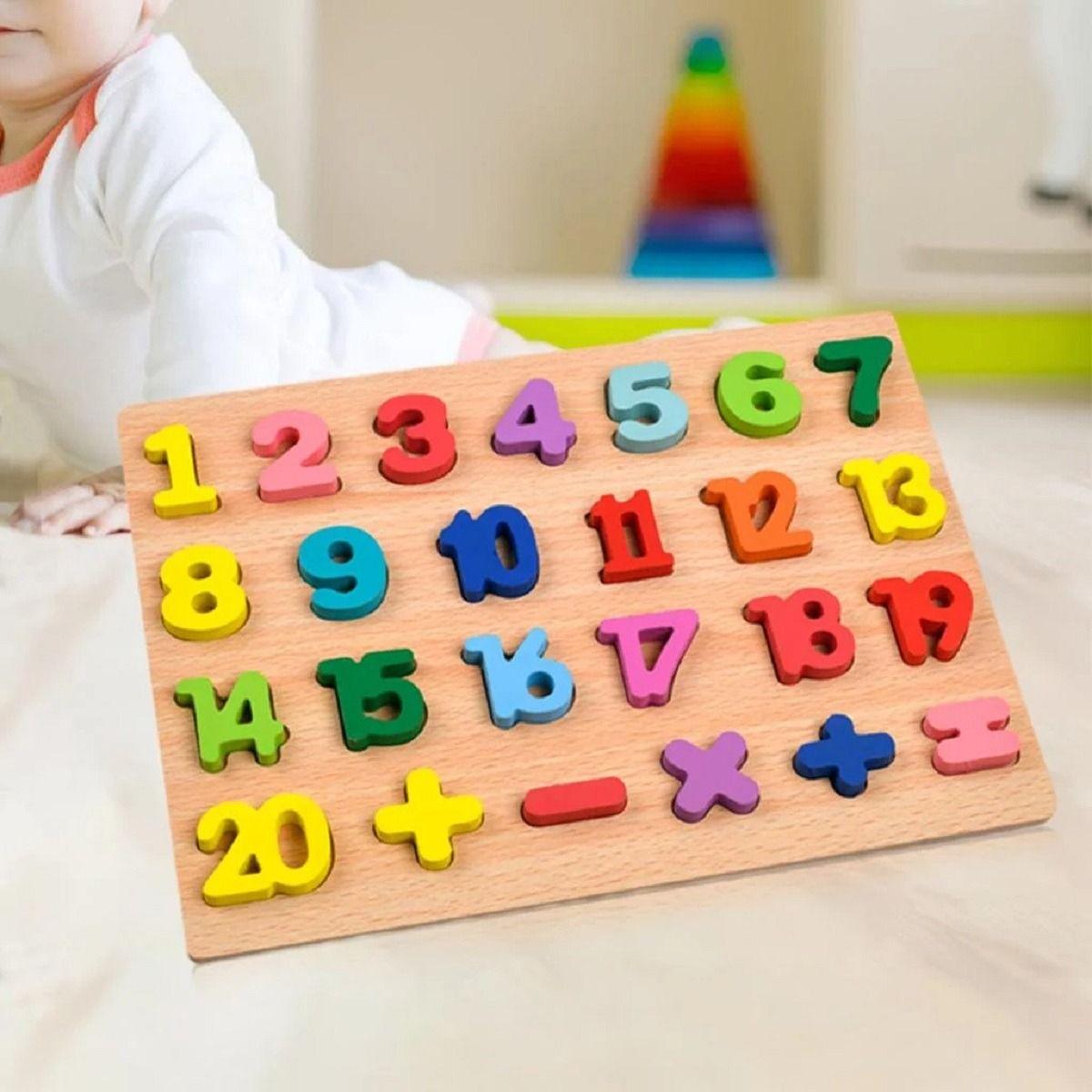 Set 3 Rompecabezas Madera Numero Letras Educativo Niños Lau-5