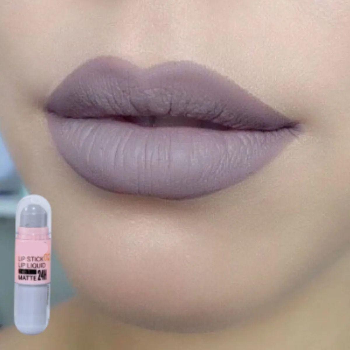 Paq 24 Mini Labiales Mate Duo 2 en 1 Colores Fantasía ALJ-3