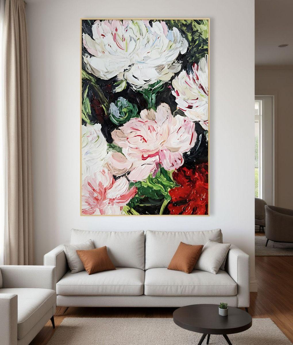 Cuadro Decorativo Arte Visual Floral Elegante Hogar Jhn-7