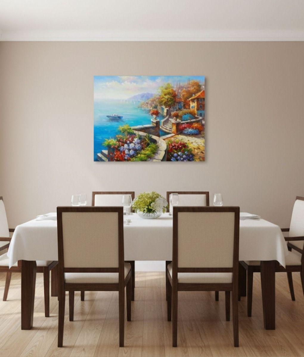 Cuadro Pared Decorativo Balcones Paisaje Mediterráneo Jhn-9