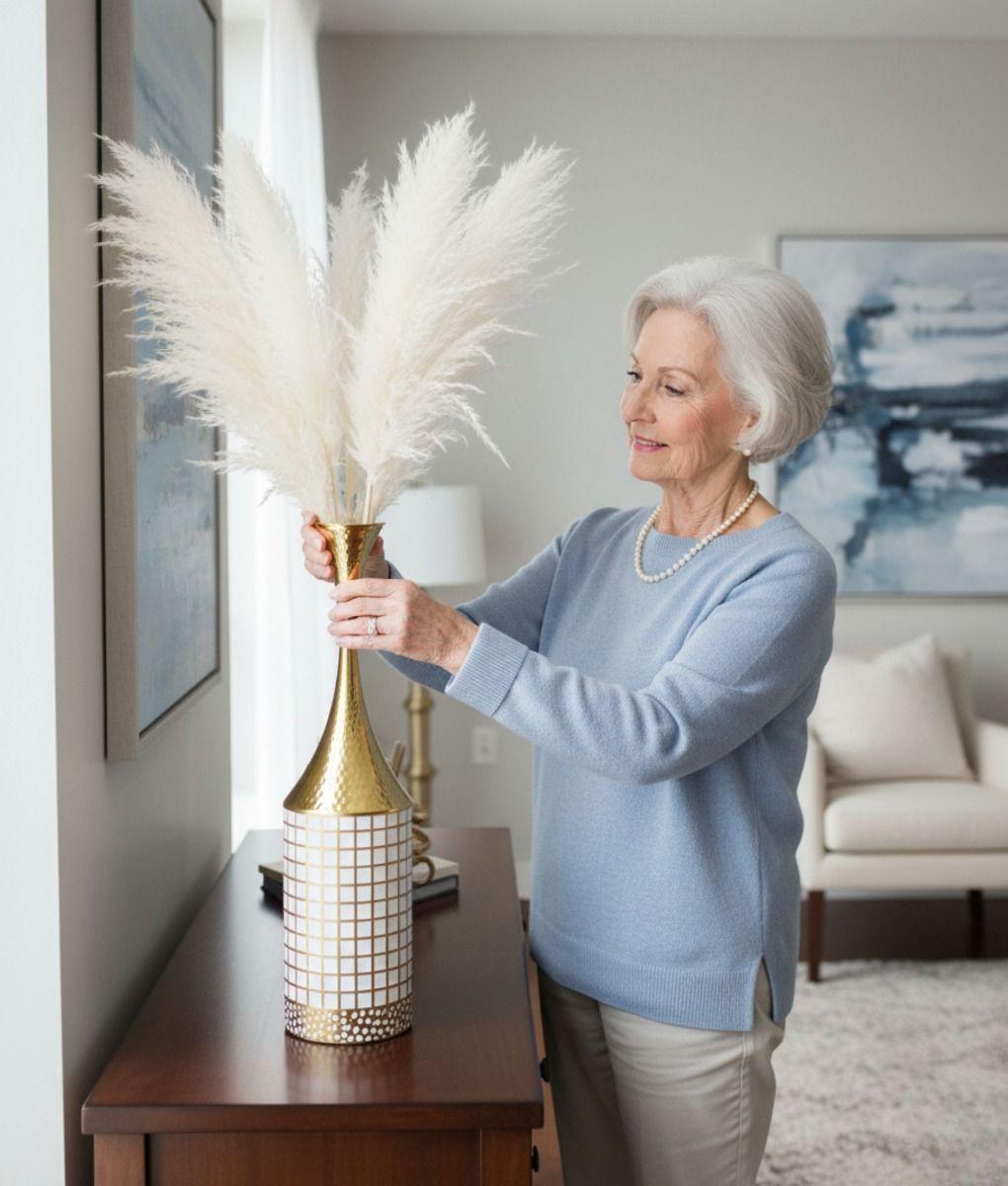 Florero Decorativo Alto Mesa Piso Elegante Hogar Jhn-2