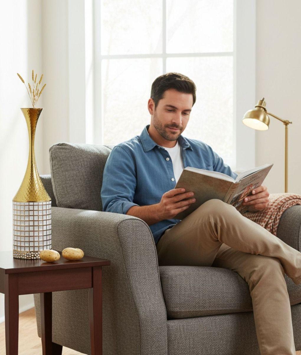 Florero Decorativo Alto Mesa Piso Elegante Hogar Jhn-4