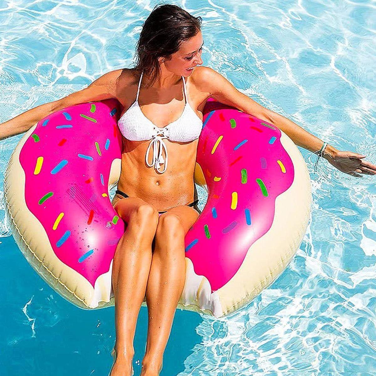 SET 3 FLOTADOR INFLABLE FORMA DONUT PARA PISCINA VERANO LAU-6